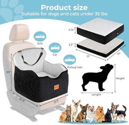 KYG Dog Car Seat for Small/Medium Dogs Under 35lbs - Image 2