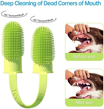 3 Pack Finger Toothbrush Kit for Easy Teeth Cleaning, Double-Finger Toothbrush Dental Care for Puppies, Cats and Small Pets - Image 2