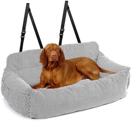Dog Car Seat with Fixed Base & Safety Belt, Seat for All Dogs, Memory Foam Seat Booster, Waterproof and Washable by OFFICIALGERMANBRANDTANTOMI