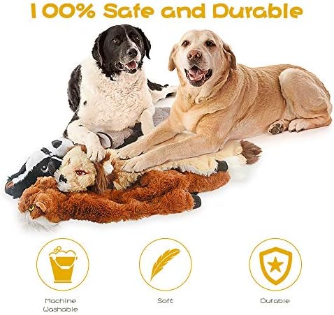 Dog Squeaky Chew Toys No Stuffing Soft Plush for Small Medium Large Breed - Image 3