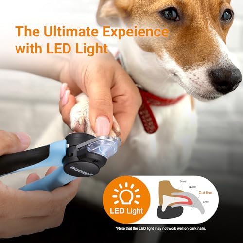Dog Nail Clipper with Light, Illuminates Nail Clipper Kit or Bloodline for Safe, Easy Trimmers, Extra Sharp for Thick Nails, Quick Sensor, Avoid Over Cutting Toenail, for Cats & Dogs - Image 3