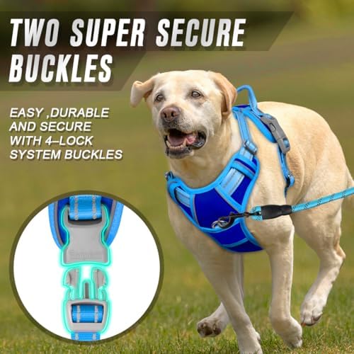 BARKBAY Dog Harness No Pull for Large Dogs Front Back Clips,Dog Vest - Image 4