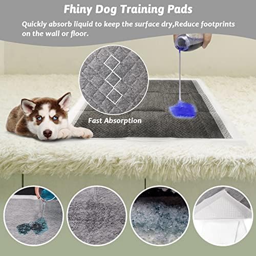 Fhiny Pee Pads for Dogs, 24" x 36" 20 PCS Extra Large Disposable Puppy Pads Leak-Proof Super Absorbent Charcoal Potty Training Pad with Quick-Dry Surface for Dogs Puppies Cats Kittens or Small Pets - Image 4