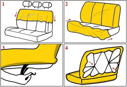 AFPANQZ Dragon Print Car Rear Seat Cover Non-Slip Stretch Universal Fit, Baby Dog Pets Work Back Seat Cover for Car Truck Van SUV Back Seats Cushion Protective Against Dirt & Pet Fur