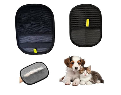 Pet Hair Remover, Electrostatic Pet Hair Removal Gloves, Reusable Cat & Dog Hair Removal Tool, 2025 Upgraded Pet Grooming Gloves for Couch, Furniture, Carpet（1 Large +1 Small）