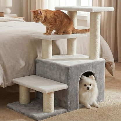 Heybly Cat Scratching Post, Pet Steps for Indoor Cats and Dogs, HSP002SWWH by HEYBLY