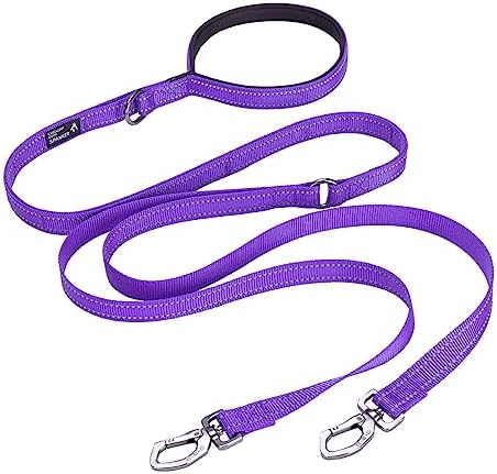 EXCELLENT ELITE SPANKER 5FT Reflective Double Dog Leash for Two Dog 3/4" W by EXCELLENTELITESPANKER