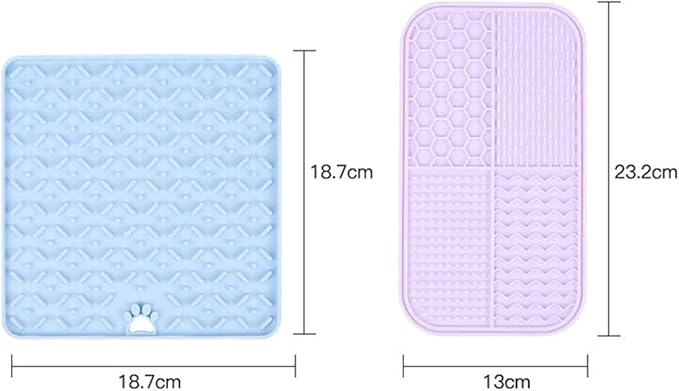 Pet Placemat, Silicone Slow Feeder Mat for Cats and Dogs - Lick Mat & Food Pad with Non-Slip Base for Mess-Free Eating, Stress Relief, and Portion Controlv(4)