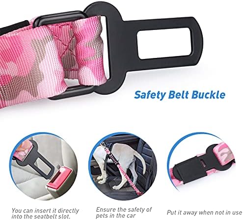 Hotsky Tactical Bungee Shock Absorbing No Pull Dog Leash,Pink Camo,4-6FT - Image 3
