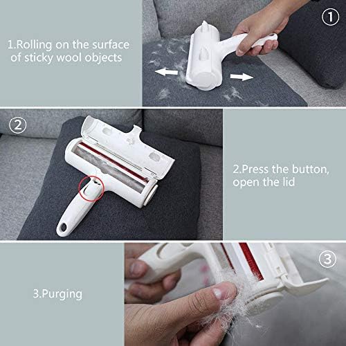 Pet Supplies,Pet Hair Roller Dog and Cat Hair Remover,Reusable Dog Hair Remover for Furniture, Carpets, Bedding, Clothing & More - Image 5