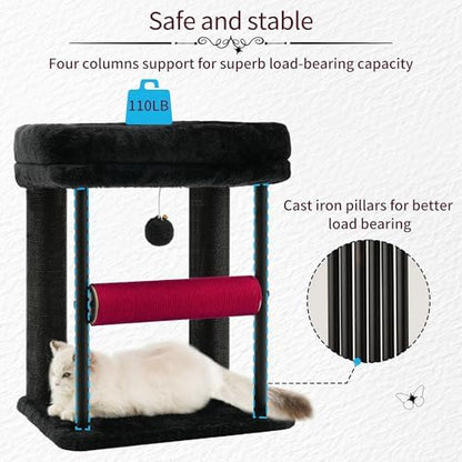 Hey-brother Cat Tree, Sturdy Tower with Sisal-Wrapped Columns, MPJ010SBR - Image 6