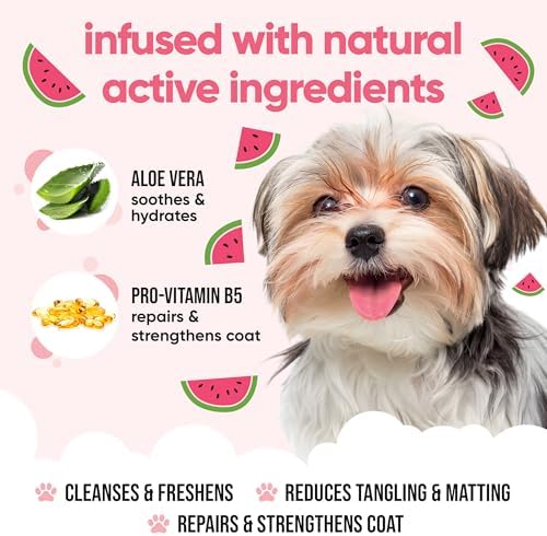 Watermelon Dog Shampoo by Buddycare | Dry Skin & Itchy Skin Relief for Smelly Dogs | Deep Cleansing Shampoo for Dogs Puppy Sensitive Skin | Dog Shampoo & Conditioner | with Aloe & Vitamin B5 (16.90oz) - Image 3