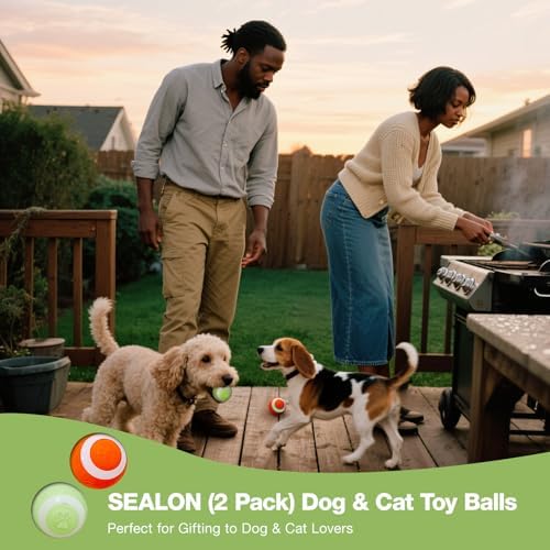 SEALON BL01A01 Green 2 Pack Automatic Rolling Cat Ball Toy with Obstacle Avoidance & Hunting Stimulation for Multi-Cat Households, Ideal for Lounges, Cat Tree Areas, Balconies & Pet Zones - Image 5