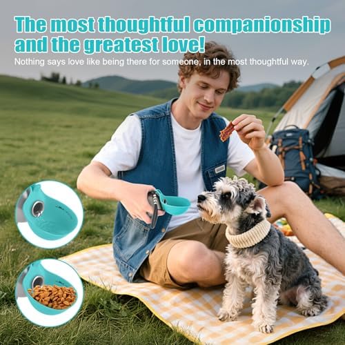 Portable Dog Water Bottle 10oz Stainless Steel Travel Bowl - Image 5