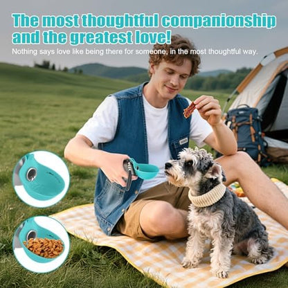 Portable Dog Water Bottle 10oz Stainless Steel Travel Bowl - Image 5