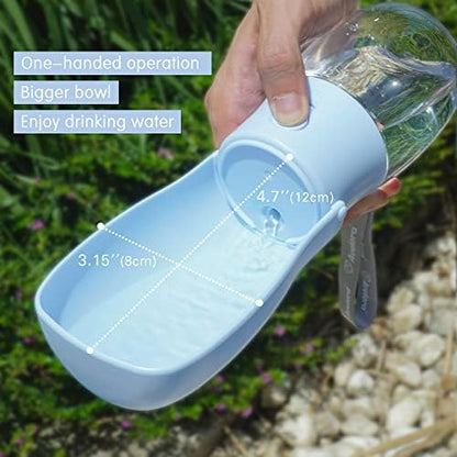Foldable Dog Water Bottle, Leak-Proof Portable Water Dispenser with Travel Bowl, 10oz for Small Dogs, Cats, Puppies on Walks, Hiking & Travel, Dishwasher Safe Pet Supplies - Image 4