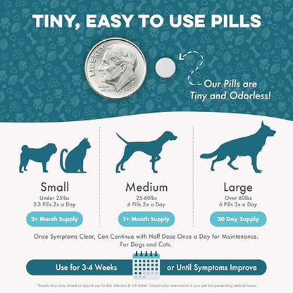 BestLife4Pets Itch Relief and Ear Infection for Dogs & Cats - 400 Pills - Image 6