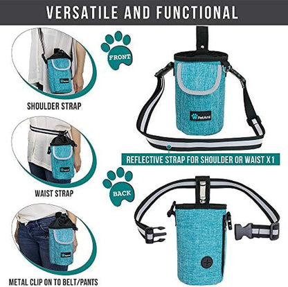 PetAmi Dog Treat Pouch, Large Hands-Free Training Bag, Teal Sea Blue - Image 4