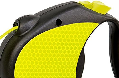 FLEXI Neon Retractable Dog Leash (Cord), 16 ft, Small, Black/Yellow - Image 3