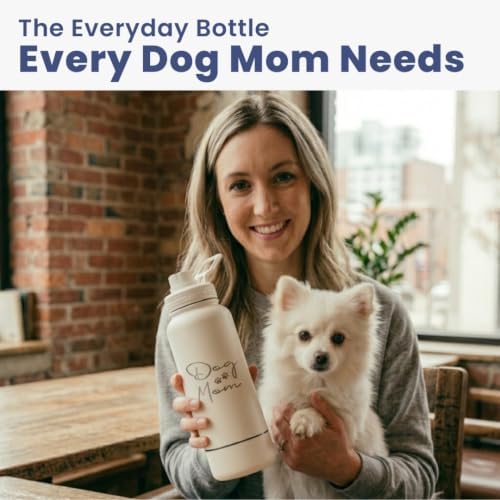 Rubyloo Dog Mom Water Bottle with Detachable Bowl for Dog Lovers - Image 6