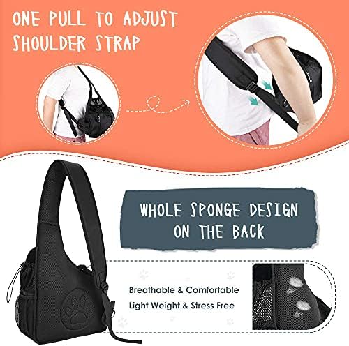 Lukovee Pet Sling, Hands Free Hard Bottom Papoose for Puppy Small Dogs - Image 5