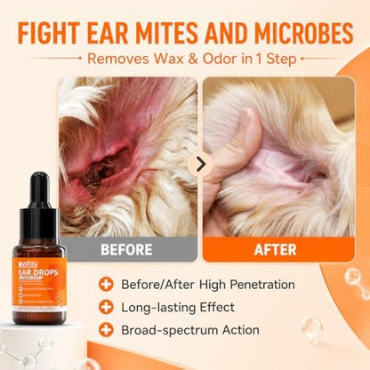 PUAINTA Dog Ear Cleaner Drops for Infection Treatment - Image 3