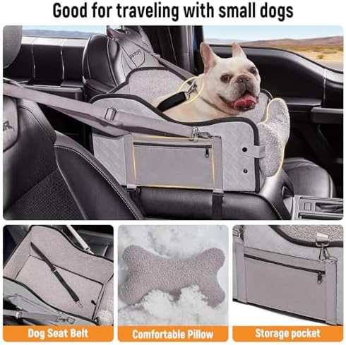 TKYZ Center Console Dog Car Seat for Small Dogs,Fit for Full Size Truck - Image 6