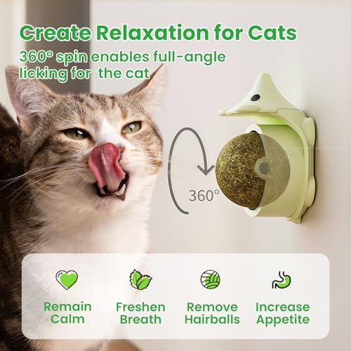 Catnip Toys with 6 Refill Catnip Balls & 3 Massage Shells - Image 3