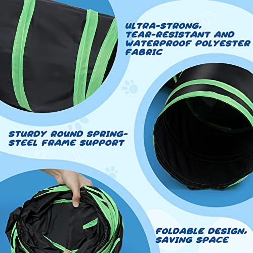 Upgraded Cat Tunnel Bone-Type, 4 Way Collapsible Cat Playhouse Pet Play Tunnel Tube with Storage Bag for Cats, Puppy, Rabbits, Ferret, Guinea Pig, Indoor and Outdoor Use - Image 3