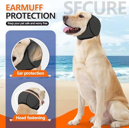 Dog Ear Protector, Blocks Water from Entering Ears for Bath, Keeps Calm During Grooming & Blow Drying - Image 2