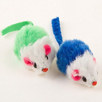 Play Fur Mice Cat Toys – Mixed Bag of 10 Play Mice with Rattling Sounds – 4 Color Variety Pack of Catnip Toy - Image 4