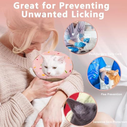 Seyezo Cat Cone Collar Soft, Adjustable Cat Recovery Collar, Pink - Image 5