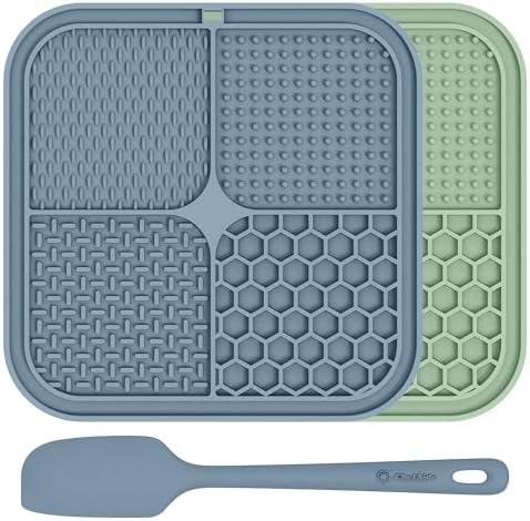 ChefAide 2 Pack Lick Mat for Dogs, Cats & Puppies with Suction Cups by ChefAide