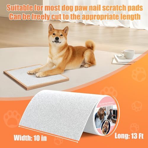 Pet Nail Self Adhesive Replacement Emery Paper,10in*13ft, White - Image 2