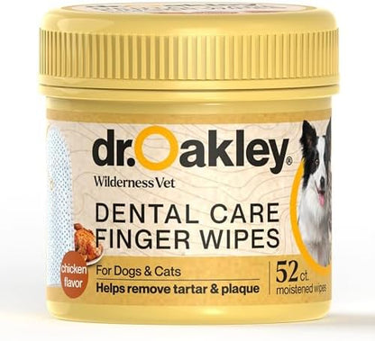 Dr. Oakley Dog Dental Wipes Finger Dental Care - Chicken Flavor - Image 2