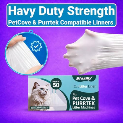 50 Bags, Cat Litter Liners Compatible with Petcove & Purrtek Litter Boxes - Image 4