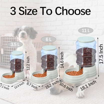 Gravity Automatic Pet Feeder for Large Breeds,6L Dog Food Feeder Dispenser with Detachable Top Lid,Large Capacity Dry Food Storage Bowl for Pet - Image 2
