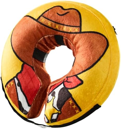 BENCMATE Inflatable Dog Cone Collar Alternative, Soft Dog Cone for Small Medium Large Dogs and Cats, Neck Recovery ECollar Donut Collar After Surgery (XLarge, Cowboy) by BENCMATE