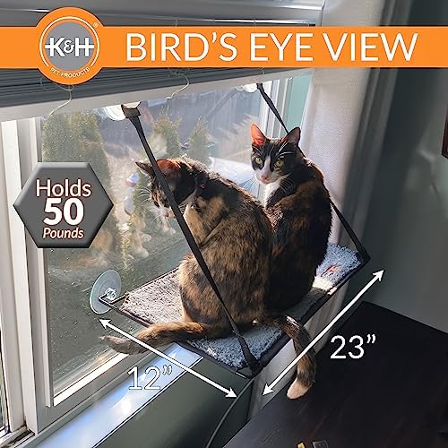 K&H Cat Window Perch, EZ Mount Kitty Sill - Fits 27in Wx23in H Glass Spaces - Image 3