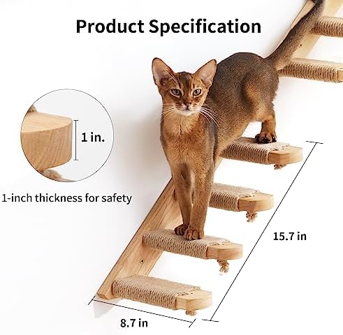 FUKUMARU Cat Climbing Shelf Wall Mounted, Small - Image 2