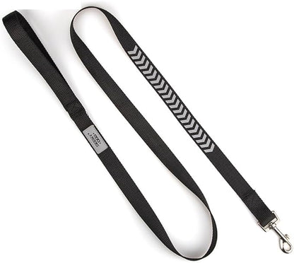 Reflective Dog Leash Fix Length, Waist for Dog Walking, Running for Small &Medium Dogs with Reflective Strips Black