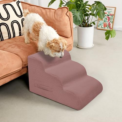 Mesa Lemon 4 Step Dog Stairs Pet Ramp for High Beds, Sofas and Cars - Image 2