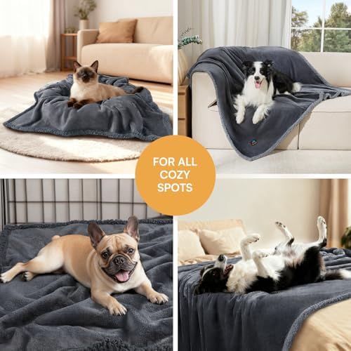 Luciphia Waterproof Blanket for Large Dog, Reversible Sherpa Bed Cover - Image 6
