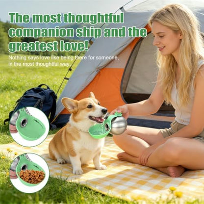 Portable Dog Water Bottle 10oz Stainless Steel Travel Bowl - Image 5