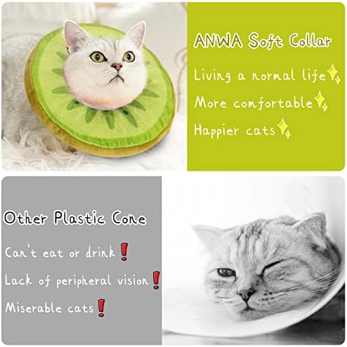 ANWA Adjustable Cat Cone Collar Soft, Cute Cat Donut Collar After Surgery - Image 6