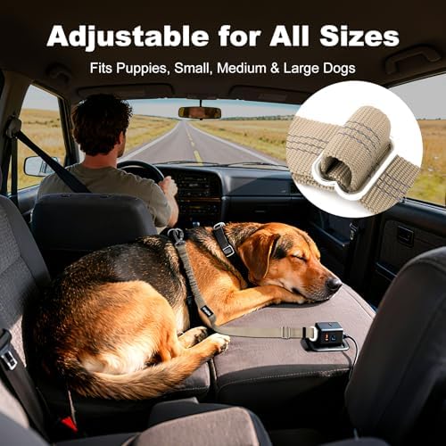 Dog Seat Belt for Car, Car Harness with Locking Aluminum Hook - Image 4