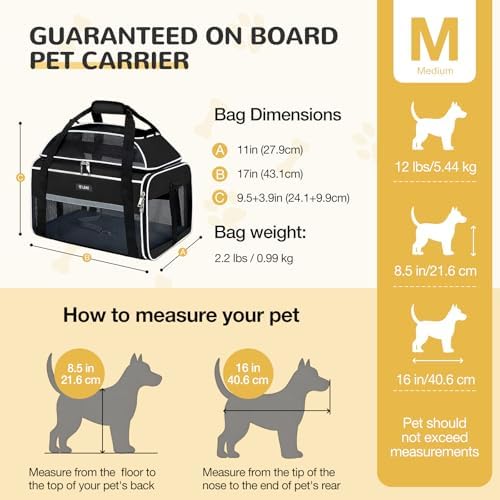 Lekereise Top-Expandable Pet Carrier 17x11x9.5 Inch Alaska Hawaiian Airline Approved Soft Sided Underseat to 12lbs Travel Carriers for Small Dogs and Cats with Locking Safety Zippers Anti-Scratch Mesh - Image 3