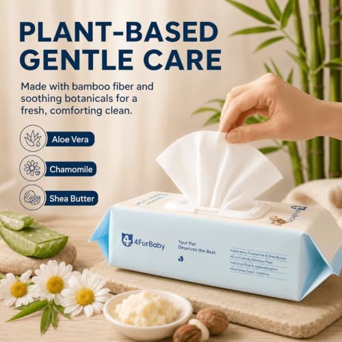 8" x 8" Dog Wipes for Paws and Butt, Unscented, 400 Count - Image 4