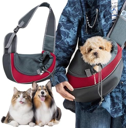 Pet Sling Carrier for Small Dogs & Cats with Adjustable Strap - Image 7