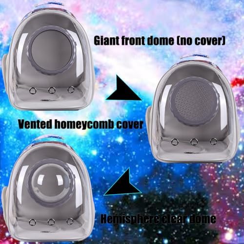 Pet Carrier Backpack for Large Cats and Small Dogs up to 20 Pounds, Space Capsule Astronaut Clear Bubble Backpack for Travel Hiking Camping Cat Carry Transport Book Bag (Galaxy Blue, Front Extension) - Image 4